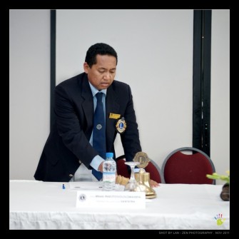 Le President de Lions Club Santatra, annoncant l'ouverture de la session.
